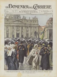 Der Abschluss der Feierlichkeiten zum päpstlichen Jubiläum, der Petersplatz nach der großen Zeremonie