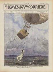 Die Flucht Eines Militärballons Aus Dem Aerostatischen Park In Rom