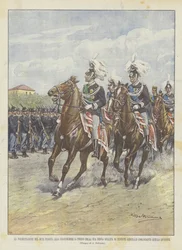 Die Vorstellung des Herzogs von Aosta bei der Garnison von Turin in seiner neuen Eigenschaft als Leutnant