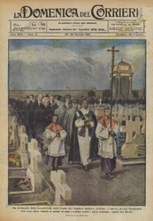 Die Zeremonie der Segnung der Gräber auf dem italienischen Militärfriedhof von Amras