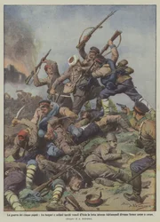 Der Krieg der fünf Völker, zwischen Bulgaren und türkischen Soldaten aus Asien der Kampf um...