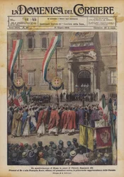Die Manifestation in Rom zu Ehren von Vittorio Emanuele III