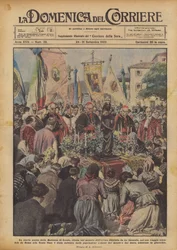 Die neue Statue der Madonna von Loreto, nach dem Modell der alten, die durch ein Feuer zerstört wurde