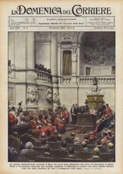 Die feierliche Eröffnung des neuen Gerichtsjahres am Kassationsgericht in Rom, in Anwesenheit des Duce