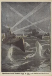 Der äußerst kühne Angriff unserer Torpedoboote im Hafen von Pola in der Nacht vom 1. auf den 2. November