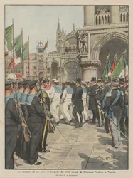 Die Ehrungen für einen Helden, der Transport der sterblichen Überreste von Sebastiano Veniero nach Venedig