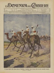 Die einheimischen Truppen der Kolonie Eritrea in Tripolitanien, Erkundung in Richtung der Schützengräben