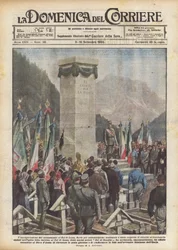 Die Einweihung des Denkmals am Col di Lana