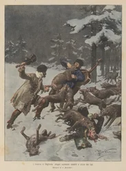 Der Winter in Ungarn, Zigeunermusiker von Wölfen angegriffen und getötet