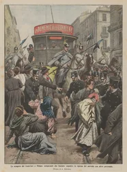 Der Straßenbahnstreik in Mailand, Streikende versuchen, die Wiederaufnahme des Dienstes mit anderem Personal zu verhindern