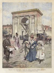 Das Verschwindende Mailand, Der Gerade Abgerissene Bogen Von Porta Magenta