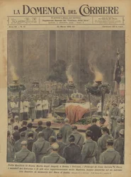 In der Basilika Santa Maria degli Angeli in Rom, die Souveräne, die Prinzen des Hauses Savoyen, der Duce...