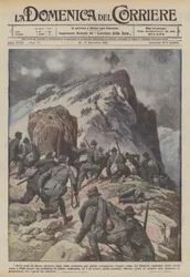 In der Zone von Fassa (Avisio) besetzten die Alpini nach erbittertem Kampf den rauen Gipfel des Cauriol