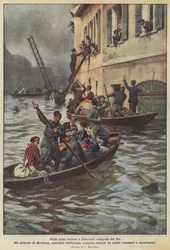 Das vom Po überflutete Gebiet um Piacenza