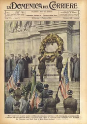 Amerikanische Ehren für das heilige Symbol der siegreichen Armee