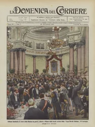 Feierliches Bankett zu Ehren der Kriegsmarine, angeboten in Mailand von der örtlichen Sektion