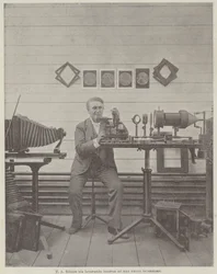 T. A. Edison arbeitet an einer neuen Erfindung