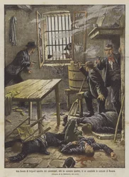 Eine Bande von Banditen von Carabinieri angegriffen, die vier von ihnen töteten, in einem Bauernhaus in der Gemeinde Novara