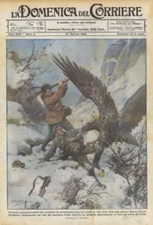 Ein riesiger Adler gegen zwei Jäger