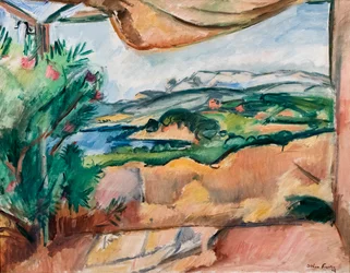 Landschaft auf der Terrasse