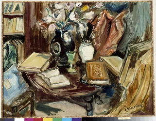 Die Bücherecke im Atelier