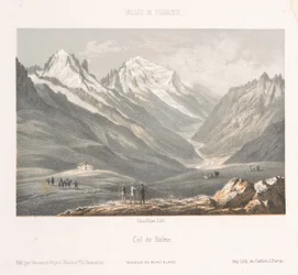 Ansicht des Dorfes Les Planards auf dem Weg nach Montenvers