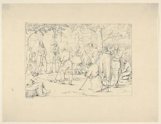Gebet im Lager von Stonewall Jackson aus Confederate War Etchings, 1861-63