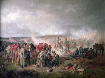 Der Tod von Graf Seinsheim in der Schlacht von Borodino im Jahr 1812, 1862