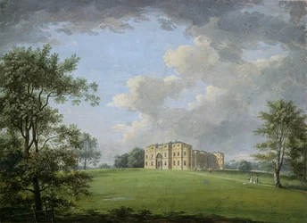 Highcliffe, in der Nähe von Christchurch, vom Park aus, mit einer Gruppe von Figuren