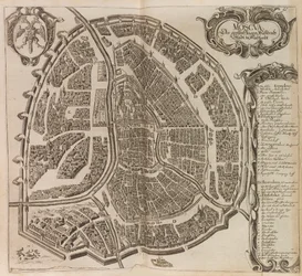 Karte von Moskau. Aus: Vermehrte Newe Beschreibung der Muscowitischen..., 1656