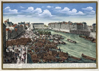 Die Pont Marie nach ihrem Wiederaufbau - in „Paris“ von Perelle