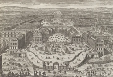 Gesamtansicht des Schlosses von Versailles, 1680er Jahre