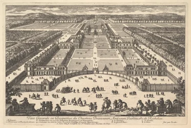 Veüe generale en Perspective du Château Bassecourt, Anticours, Jardins, &c. de Ric...