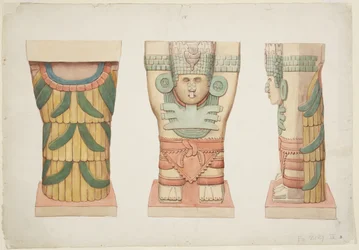 Karyatide aus der äußeren Kammer, Tempel A, Ballspielplatz, Chichen Itza