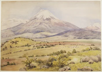 Wolkenaufzug um 10:30 Uhr Popocatépetl von Atlixco, Puebla, Mexiko