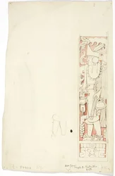 Türpfosten K3 am Tempel A, Chichen Itza, Yucatan, Mexiko