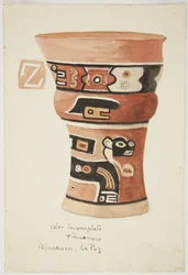 Gemälde einer Vase aus Tiahuanaco (Tiwanaku), Bolivien
