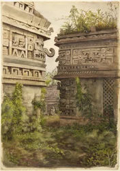 Szene aus Chichen Itza, Mexiko