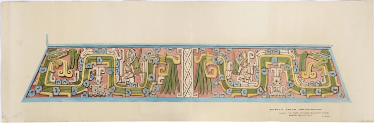 Steinrelief aus Xochicalco, Mexiko Südseite von Cerro Colorado, Tehuacan