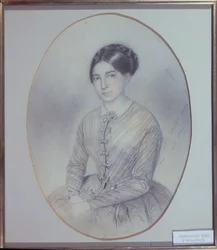Posthumes Porträt von Leopoldine Hugo (1824-43), 1847