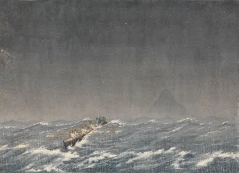 Äußere Ankerplatz bei einem Sturm, Mazatlán [Mexiko], 22. August 1850, 8 Uhr morgens. ... "Frage, welcher Weg führt zum Schiff?"