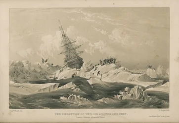 Das Aufbrechen des Eises um das Schiff
