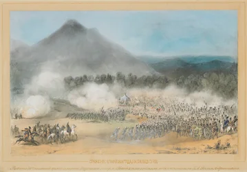 Die Schlacht am Choloki-Fluss, an der Grenze zu Guria am 4. Juni 1854