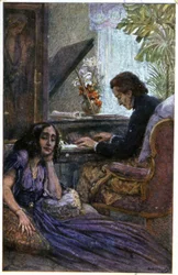 Der Komponist Chopin und die Schriftstellerin George Sand