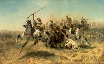 Arabische Reiter im Angriff, 1869