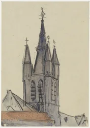 Turm der Alten Kirche in Delft