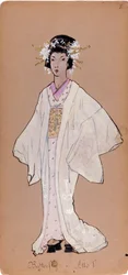 Kostüm der Figur Cio-Cio-San für die Oper „Madama Butterfly“ von Giacomo Puccini