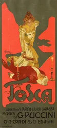 Plakat für die Oper „Tosca“ von G. Puccini, 1899