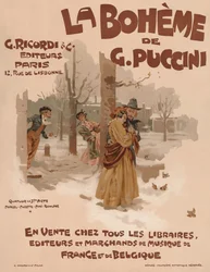 Plakat für die Oper „La Bohème“ von Giacomo Puccini, 1895