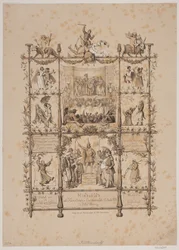 Gedenkblatt zum Künstlerkarneval am 3. März 1854